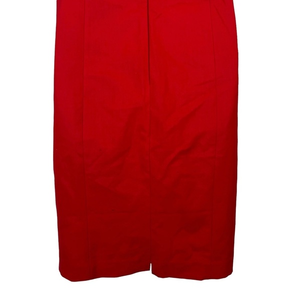 JONES NEW YORK COLLECTION STRETCH Red Lined Cap Sleeve Sheath Career Dress sz 2 - Picture 13 of 16